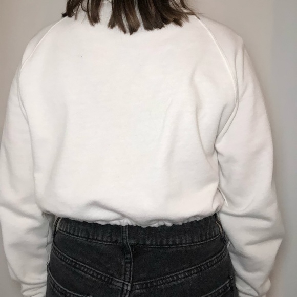 forever 21 white zip up drawstring top - Picture 5 of 5